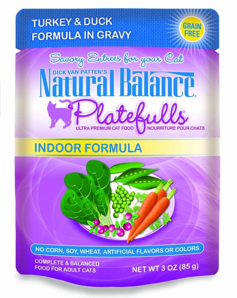 Natural Balance Pet Foods Ultra Platefulls Morsels in Gravy Indoor Wet Cat Food Turkey & Duck in Gravy 24ea/3 oz