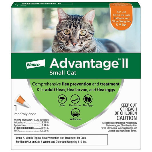 Advantage II Small Cat Single Dose Orange