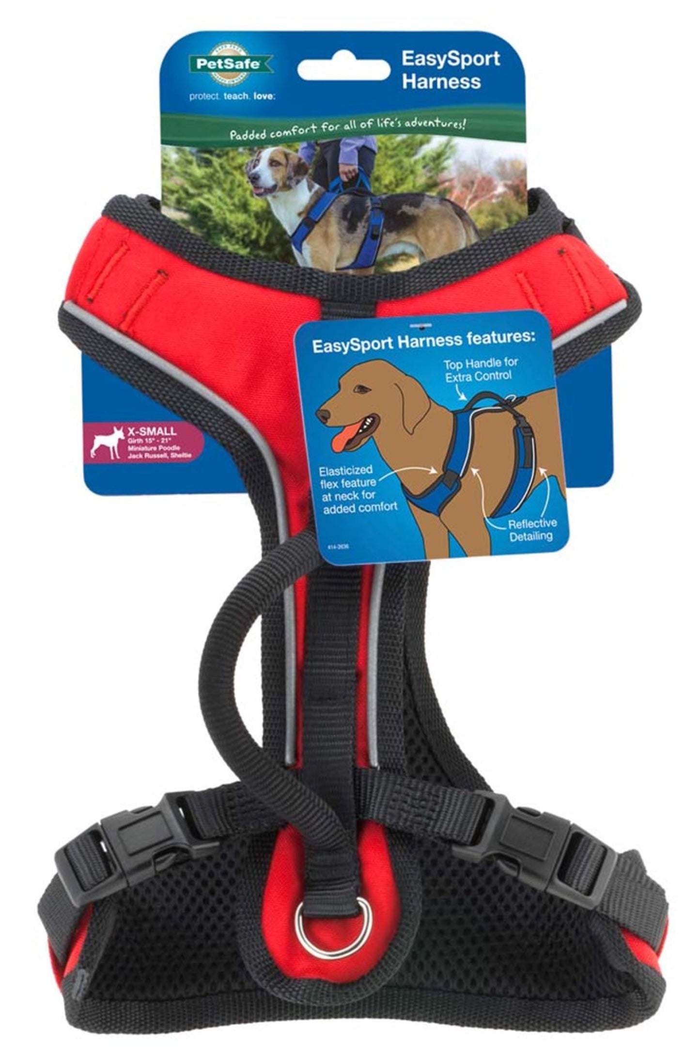 EasySport Comfortable Dog Harness Red 1ea/XS