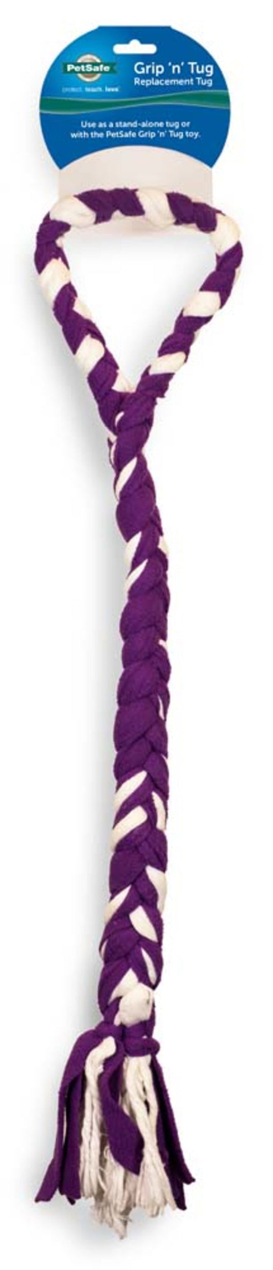 PetSafe Grip 'n' Tug Replacement Braided Fleece and Rope Toy Multi-Color 1ea/29.5 in