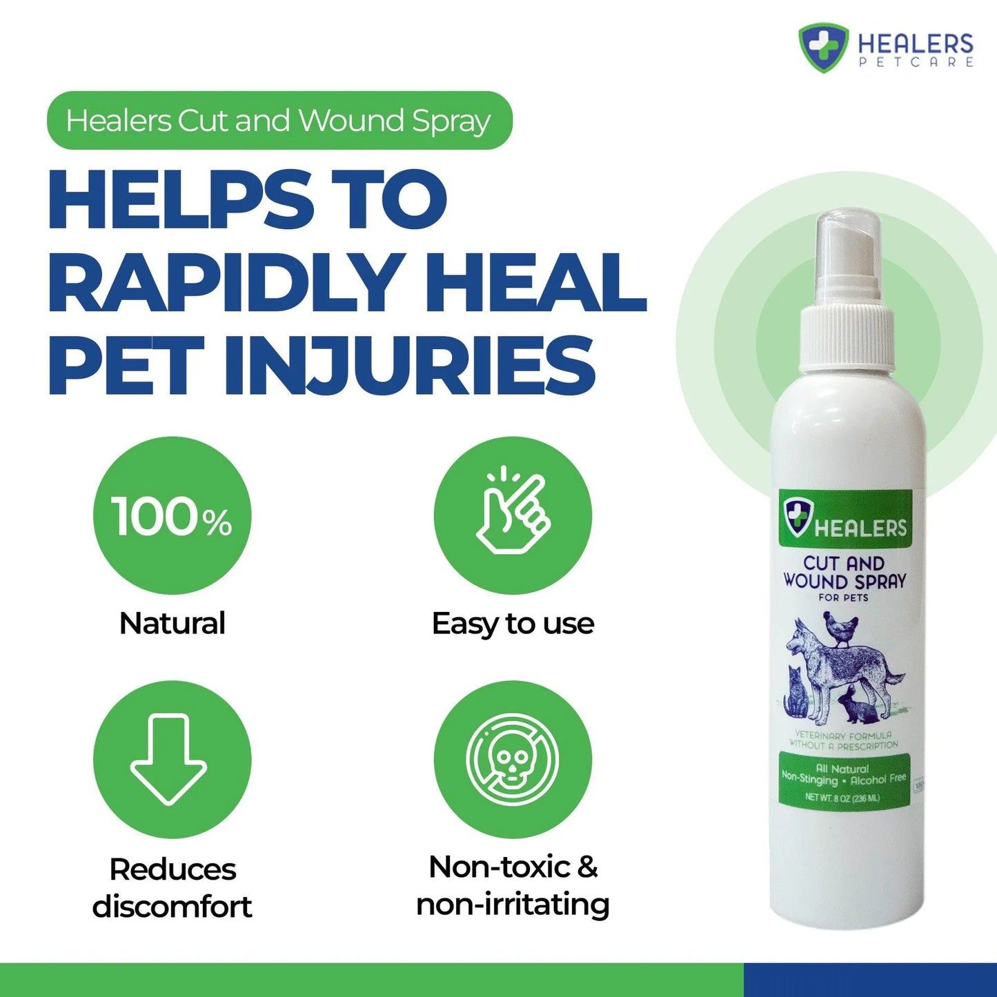 Healers Cut and Wound Spray For Pets