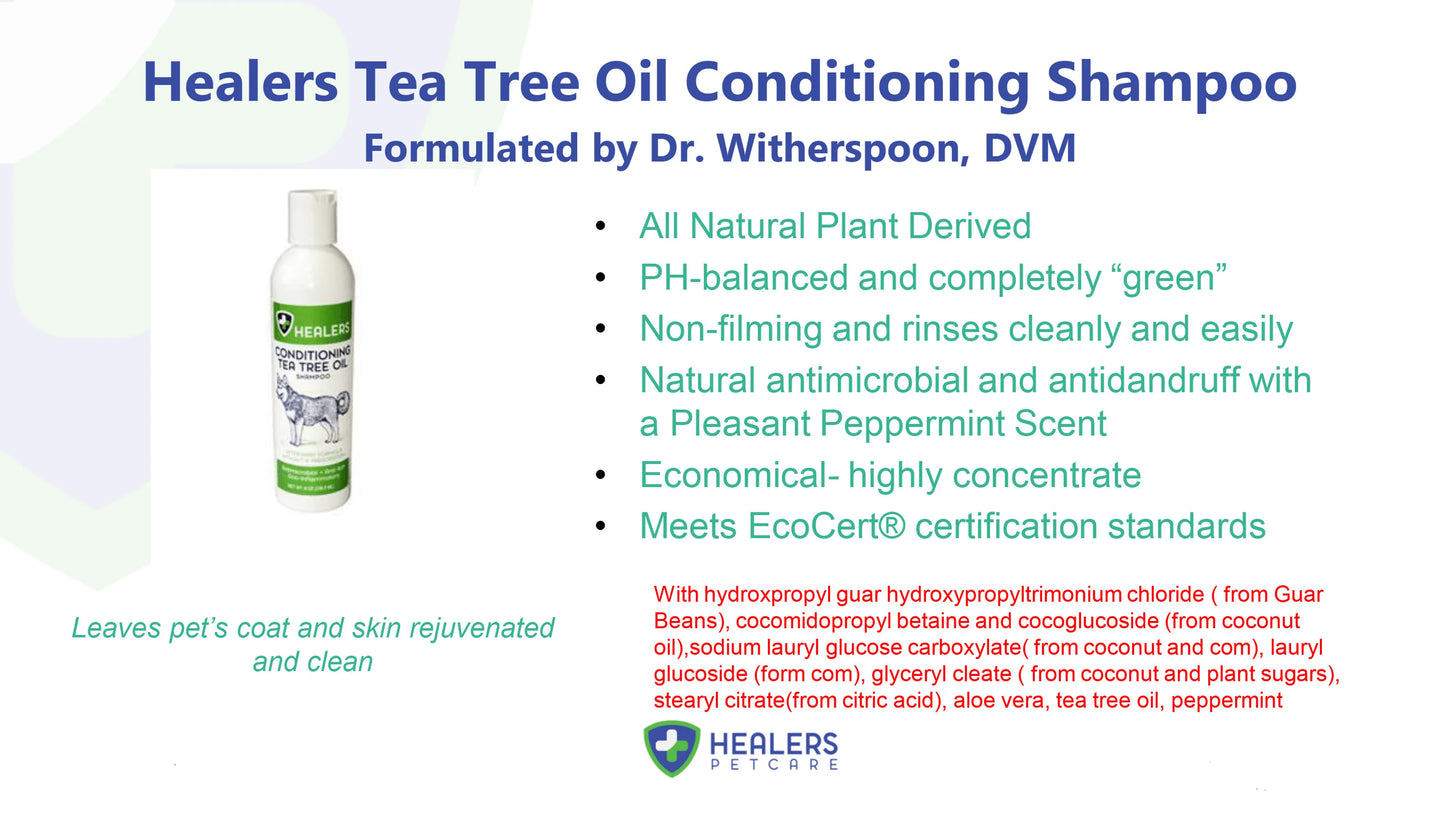 Healers Tea Tree Oil Conditioning Shampoo for Pets (8oz)