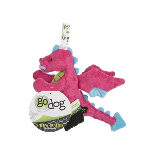 Godog Dragons Dog Toy Pink Small