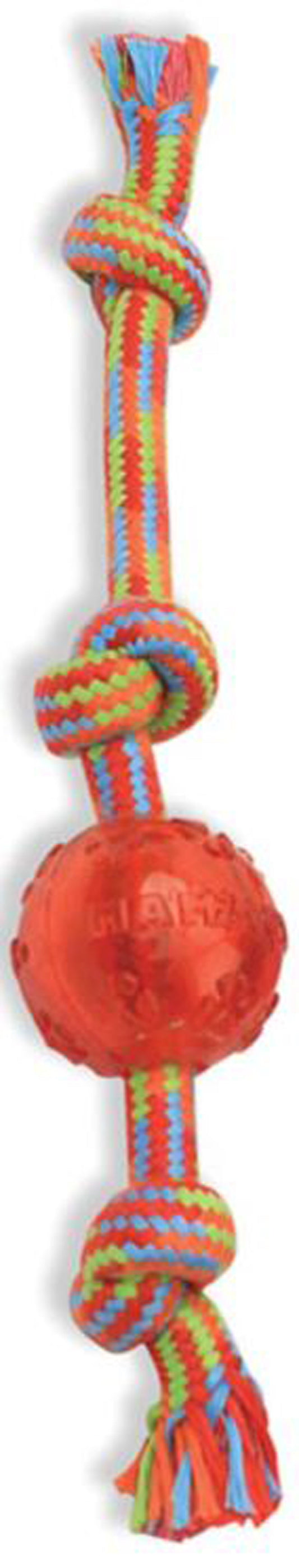 Mammoth Pet Products Braidys Tug with TPR Ball Dog Toy Assorted 1ea/11 in, SM