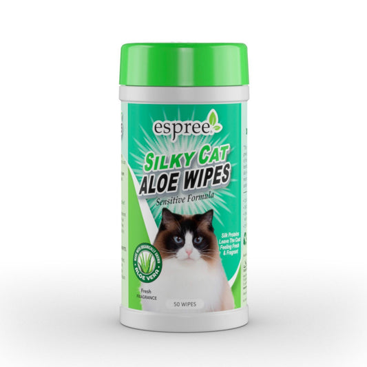 Espree Silky Cat Aloe Wipes Sensitive Formula Fresh Scent 1ea/50 ct