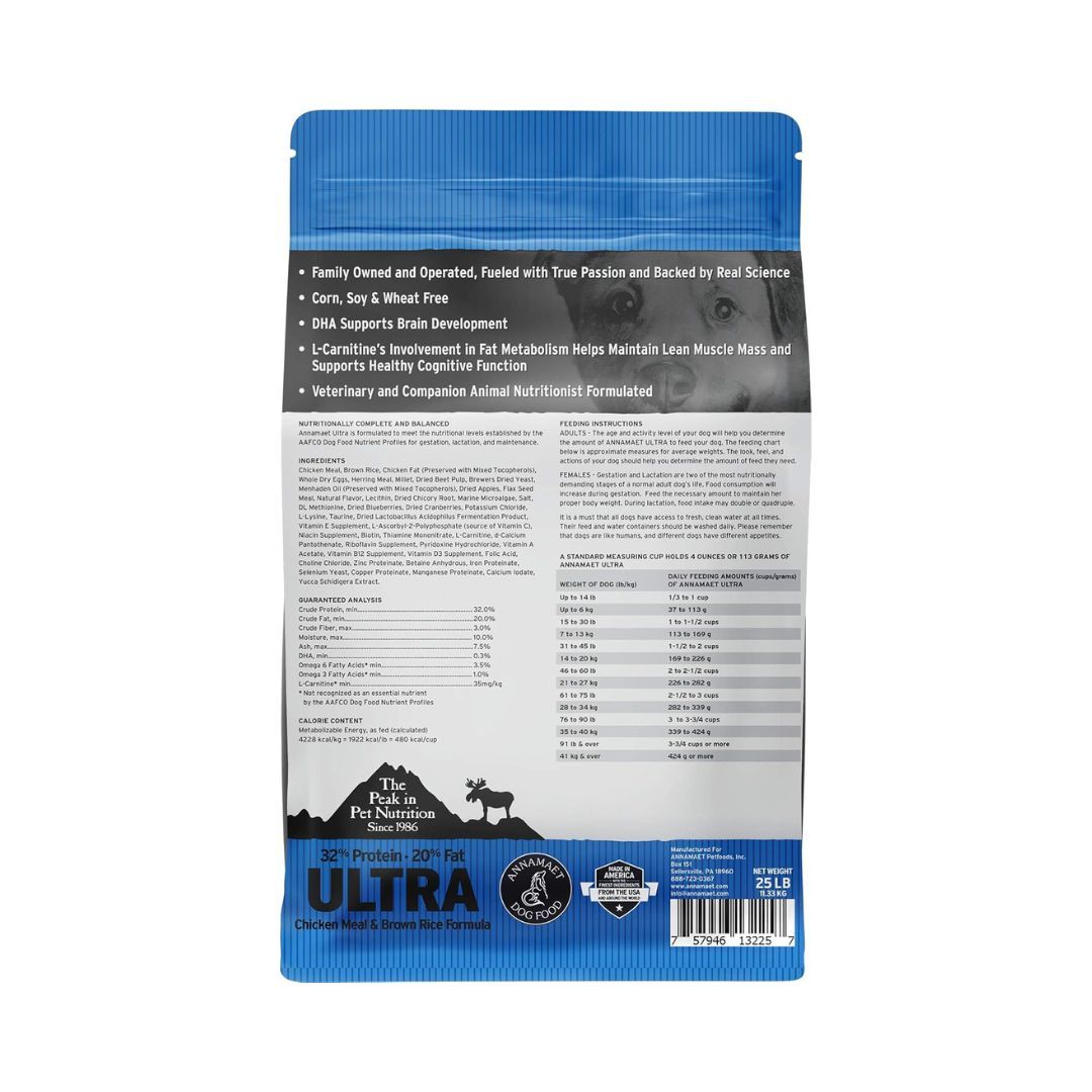 Annamaet Dog Ultra 32% 25Lb Chicken Fish