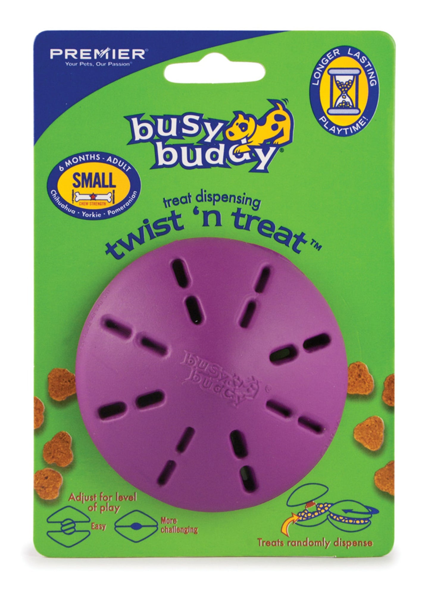 Busy Buddy Twist n Treat Toy Purple 1ea/SM