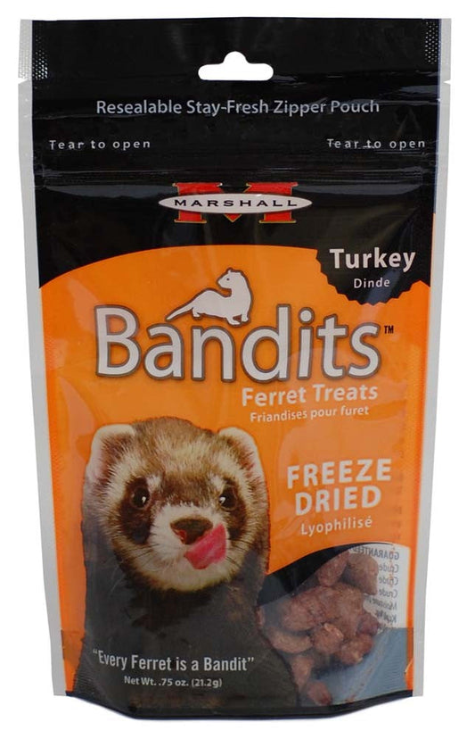 Marshall Pet Products Bandits Freeze-Dried Ferret Treat Turkey 1ea/0.75 oz