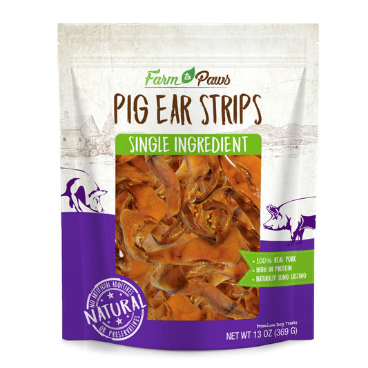 Cadet Farm to Paws Pig Ear Strips - Natural Dog Treats 1ea/13 oz