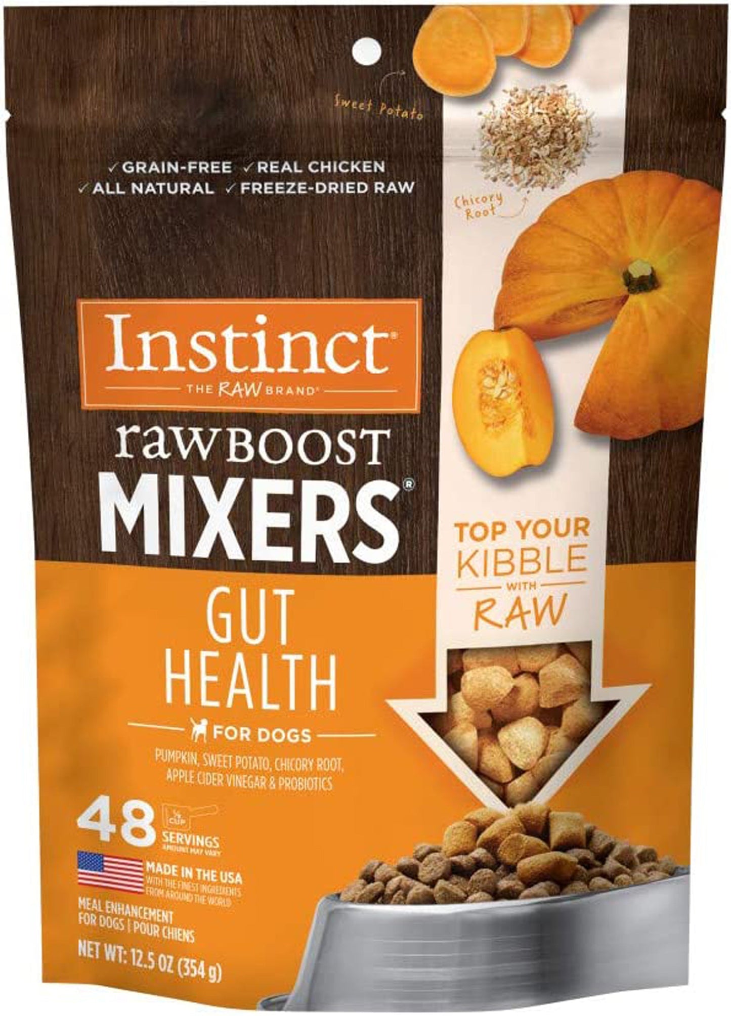 Natures Variety Dog Instinct Raw Boost Mixer Freeze Dried Gut Health 12.5oz