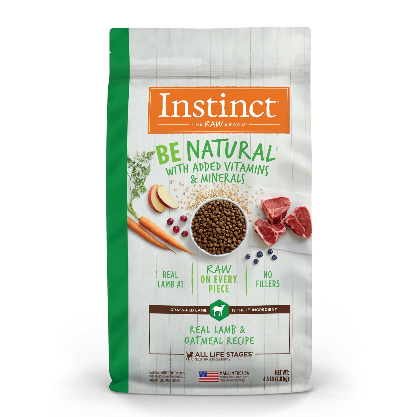 Natures Variety Instinct  Be Natural Lamb Oatml 4.5Lb (Case Of 4)