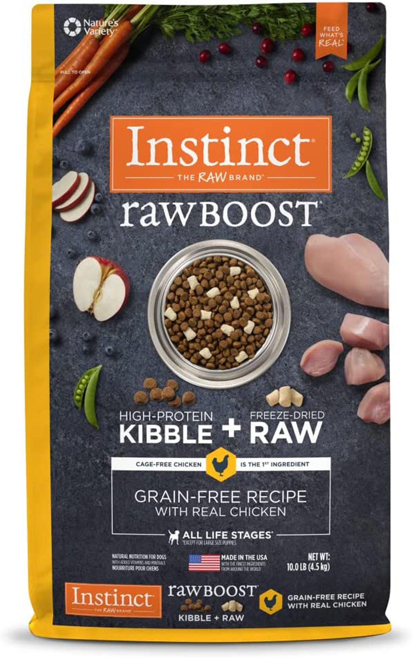 Natures Variety Instinct  Raw Boost Chicken 10Lb Grain Free