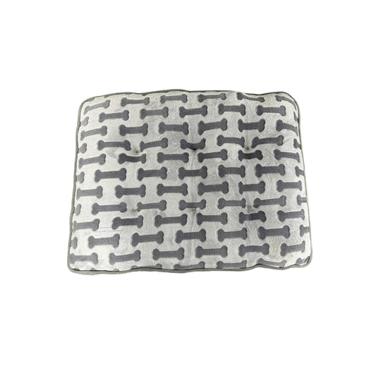 Ethical Pet Sleep Zone Luxe Bone Print Pillow 32? Light Gray