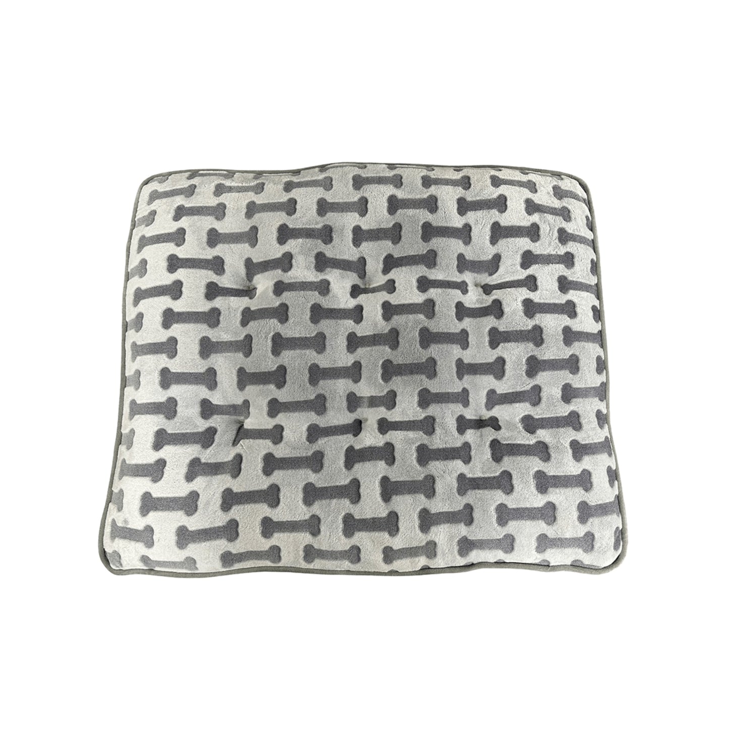 Ethical Pet Sleep Zone Luxe Bone Print Pillow 38? Light Gray