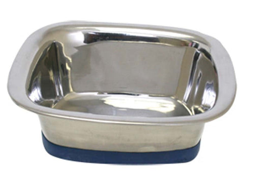 OurPets Premium Stainless Steel Square Dog Bowl Silver 1ea/MD