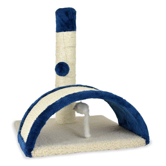 OurPets Beam & Bow Scratching Square Tan, Blue 1ea