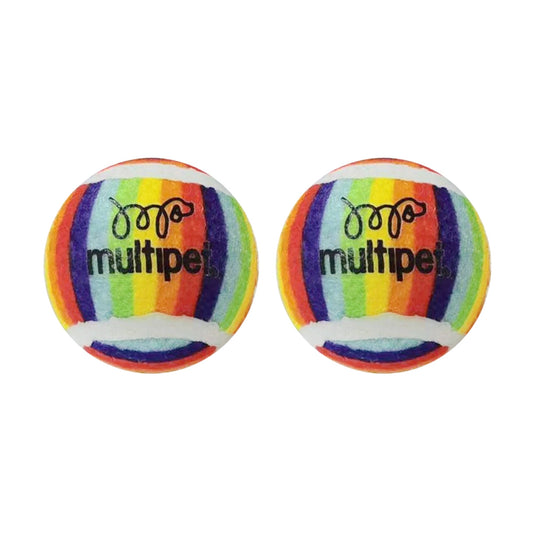 Multipet Rainbow Tennis Ball 2pk