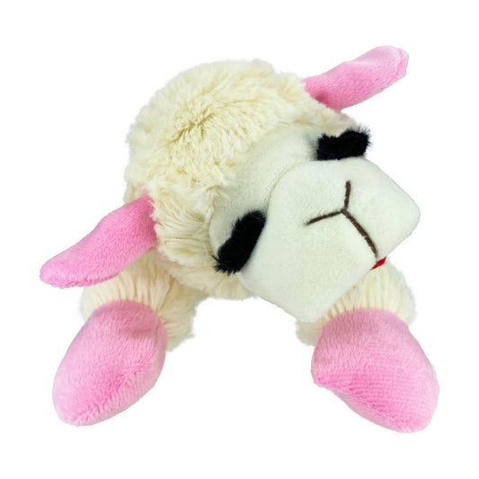 Multipet Lamb Chop Dog Toy w/ Pink Ribbon 1ea/Large, 10.5 in