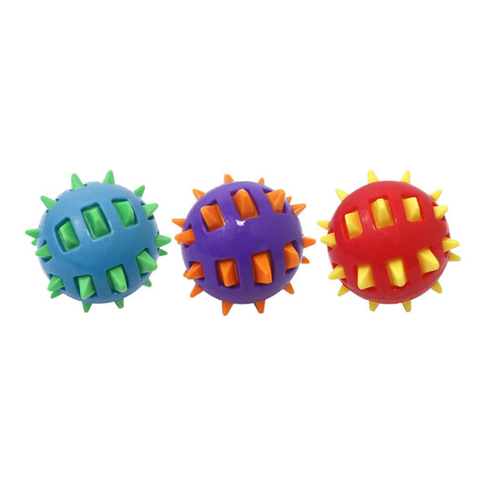 Multipet Spike TPR Ball Dog Toy Assorted 1ea/4.5 in