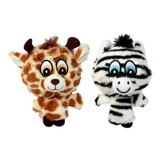 Multipet Pet Envy Knobby Noggins Safari Print Dog Toy Assorted 1ea/4 in