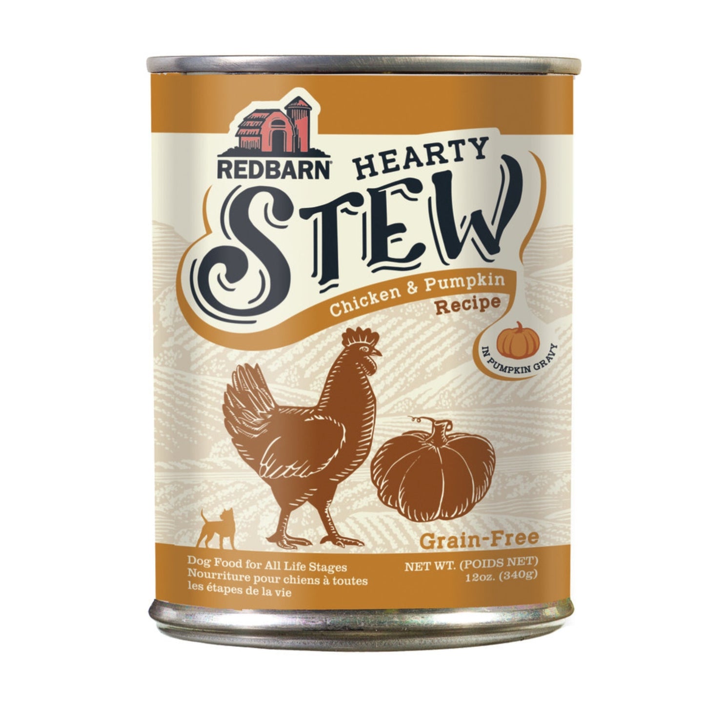 Redbarn Pet Products Hearty Stew All Life Stages Canned Dog Food Chicken & Pumpkin, 12oz. (Case of 12)