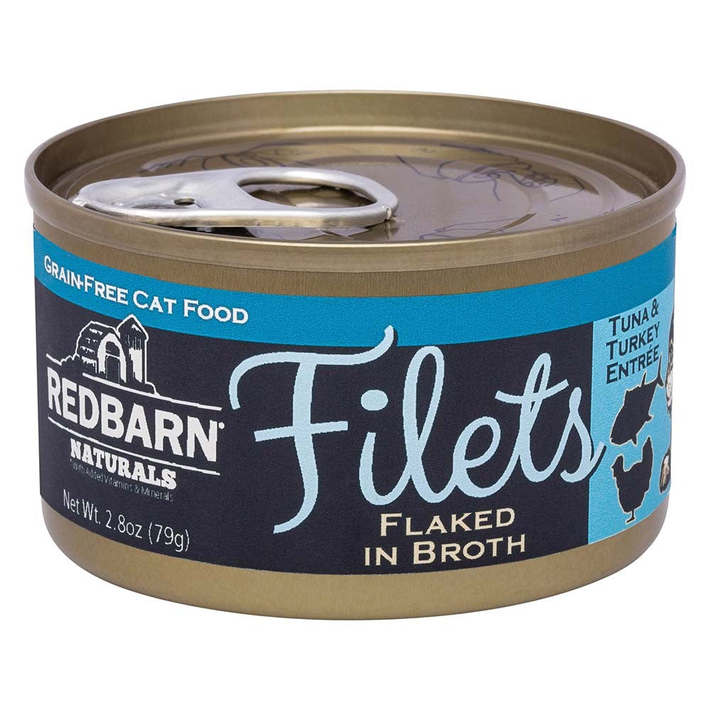 Redbarn Pet Products Filets Flaked in Broth Wet Cat Food Turkey & Tuna 12ea/2.8 oz, 12 pk