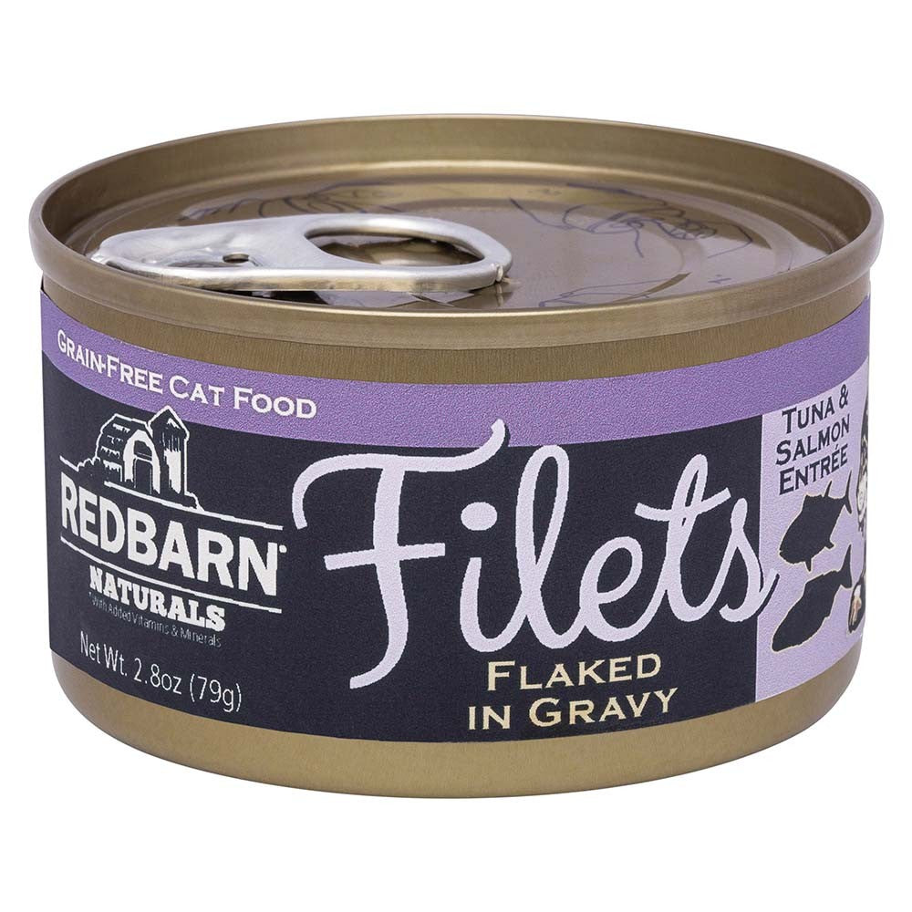 Redbarn Pet Products Filets Flaked in Broth Wet Cat Food Tuna & Salmon 12ea/2.8 oz, 12 pk