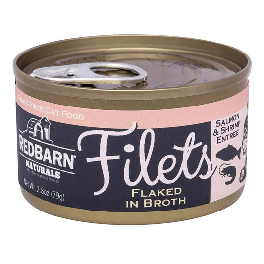 Redbarn Pet Products Filets Flaked in Broth Wet Cat Food Salmon & Shrimp 12ea/2.8 oz, 12 pk