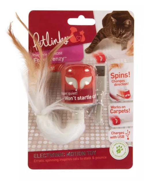 Petlinks Foxy Frenzy Electronic Motion Cat Toy Red, White 1ea/One Size