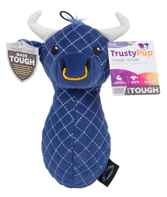 Worldwise Bull with Silent Squeaker Dog Toy 1ea