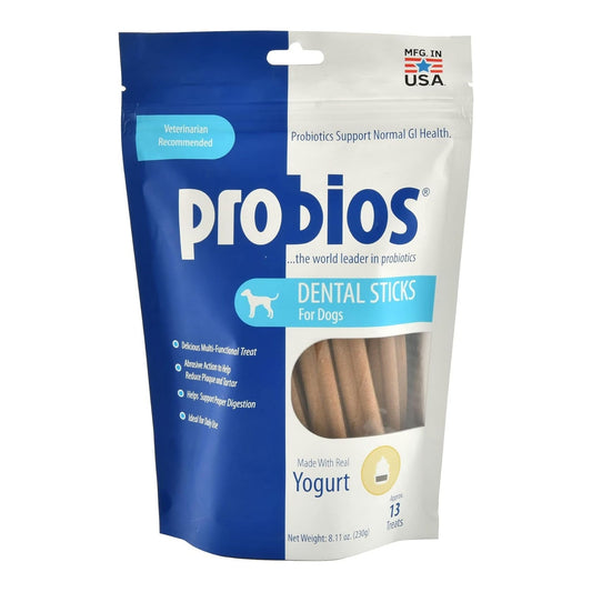 Probios Dental Sticks for Dogs Yogurt 8.11oz.-13 Pk