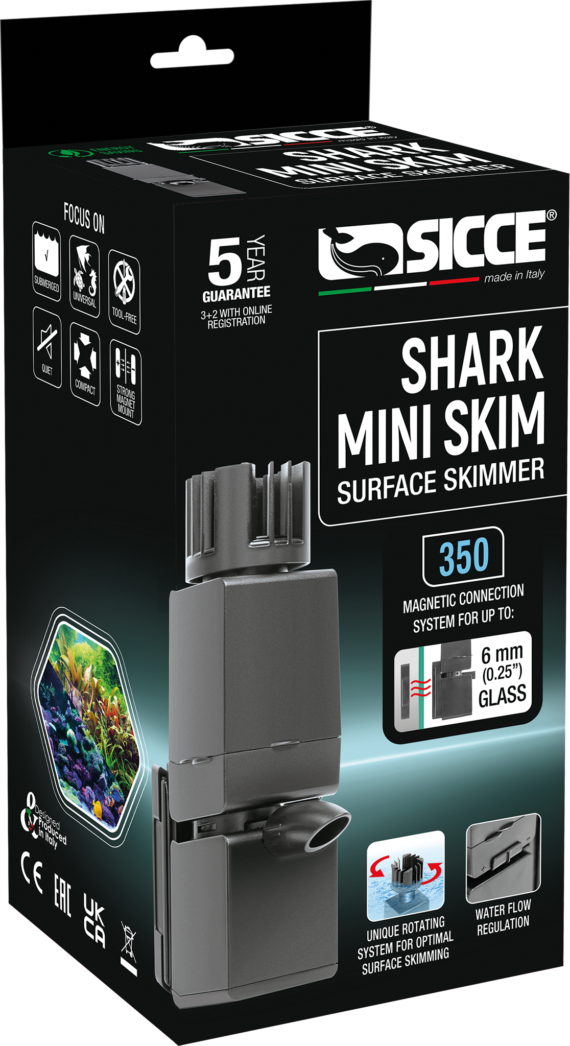 Sicce Shark Mini Skim Surface Skimmer 1ea/350 Plus