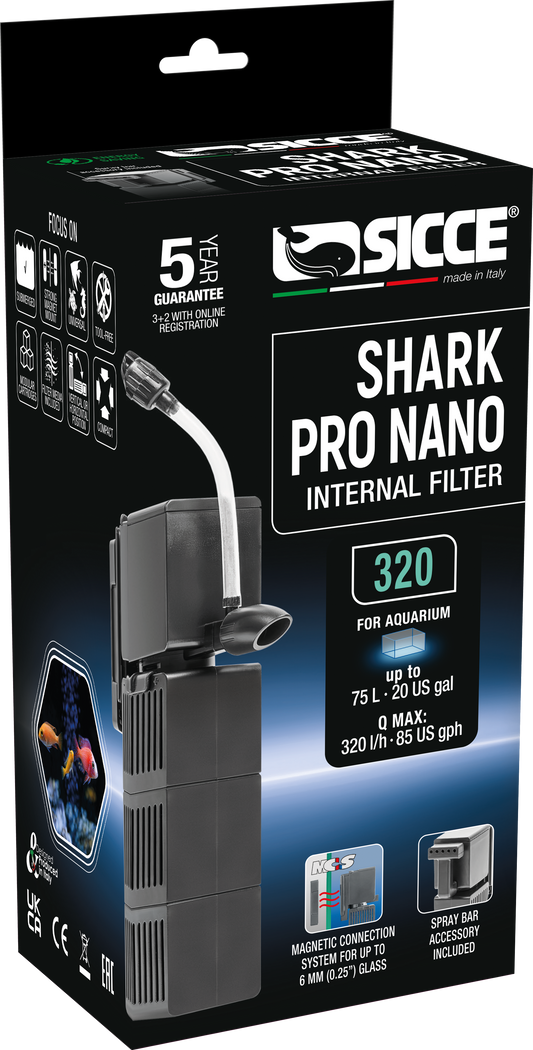 Sicce Shark Pro Nano Internal Filter 1ea/320