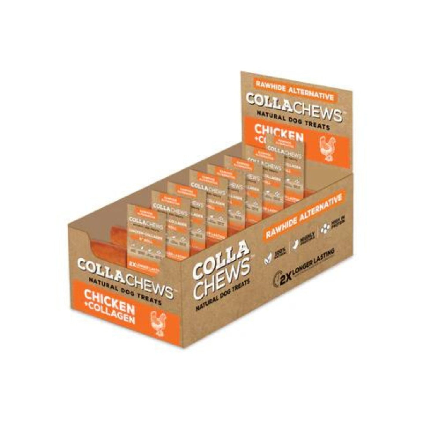 Collachews Collagen Roll PDQ Display Chicken 6in. 30 Count