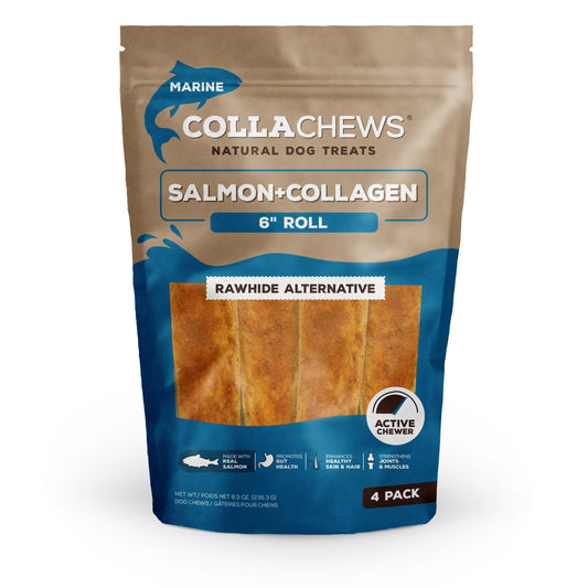 Collachews Collagen Roll Salmon 6in. 4Pk