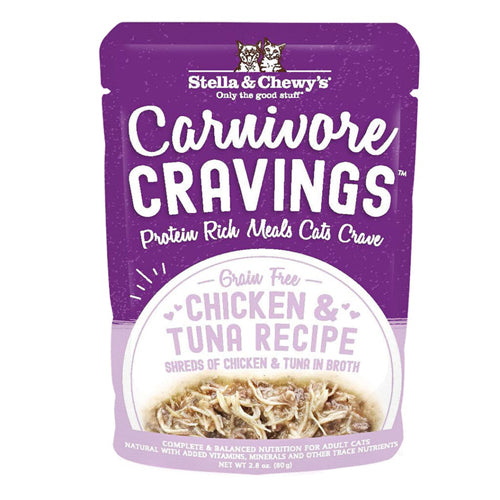 Stella and Chewys Cat Carnivore Cravings Pate Chicken and Tuna 2.8oz. (Case of 24)