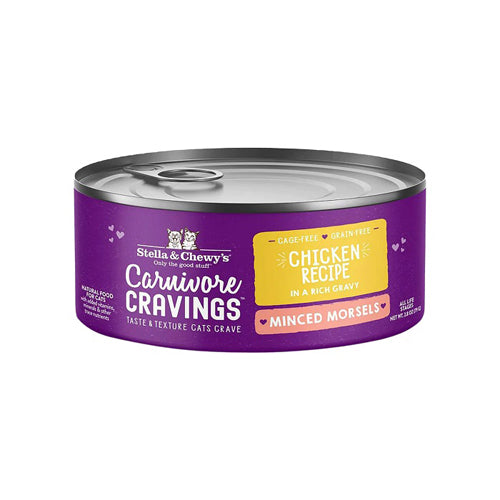 Stella and Chewys Cat Carnivore Cravings Minced Morsels Chicken 2.8oz. (Case of 24)