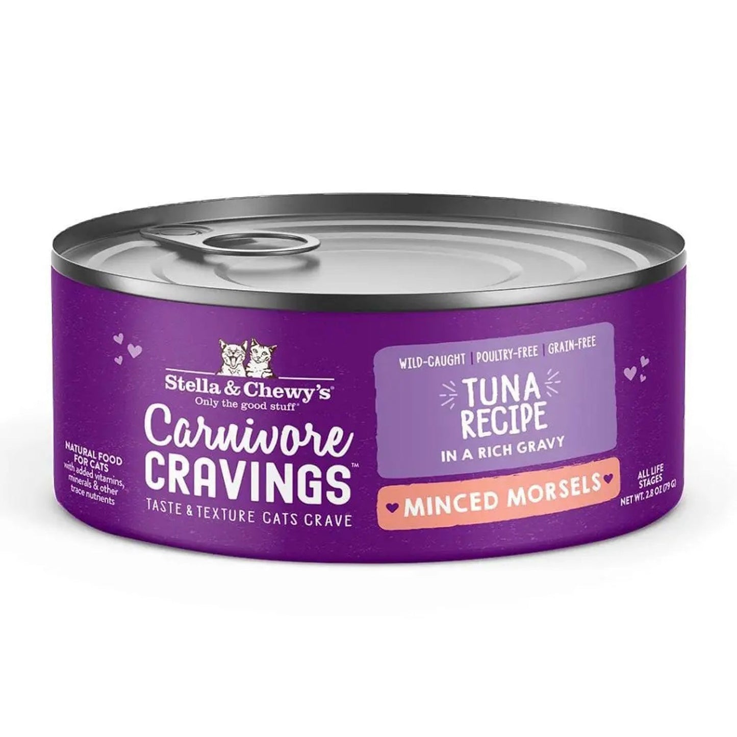 Stella and Chewys Cat Carnivore Cravings Minced Morsels Tuna 2.8oz. (Case of 24)