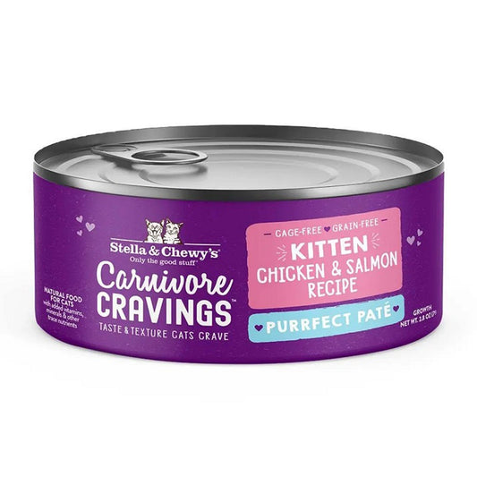 Stella and Chewys Cat Carnivore Cravings Purrfect Pate Kitten Chicken and Salmon 2.8oz. (Case of 24)