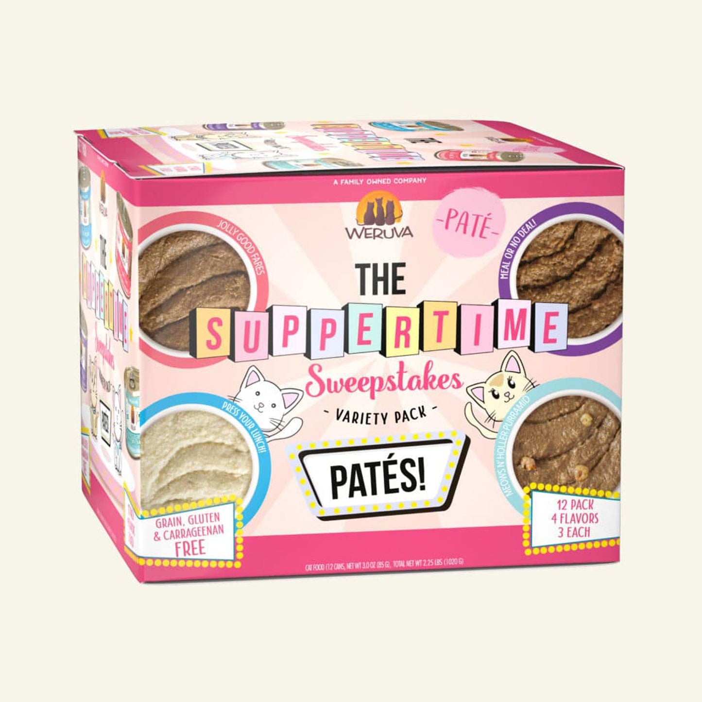 Weruva Cat Pate Suprtm 3 Oz Variety Pack 3oz. (Case of 12)