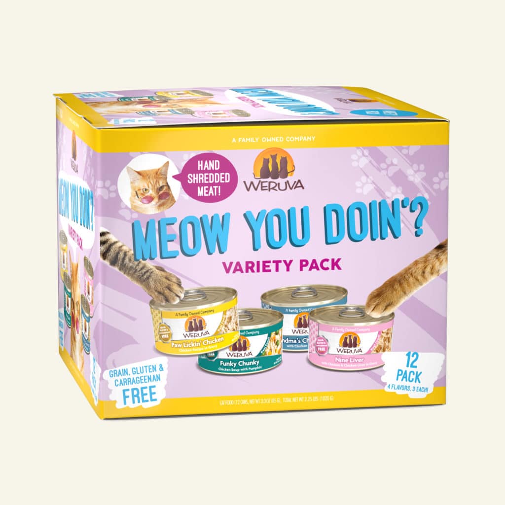 Weruva Cat Meow Ya Doin 3oz. Variety Pack (Case of 12)