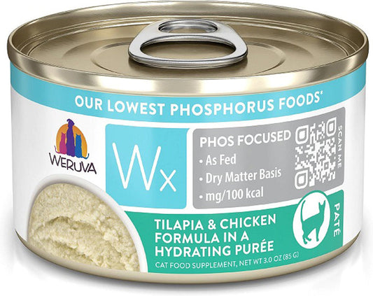 Weruva Cat Wx Tilapia & Chicken Puree 3oz. (Case of 12)