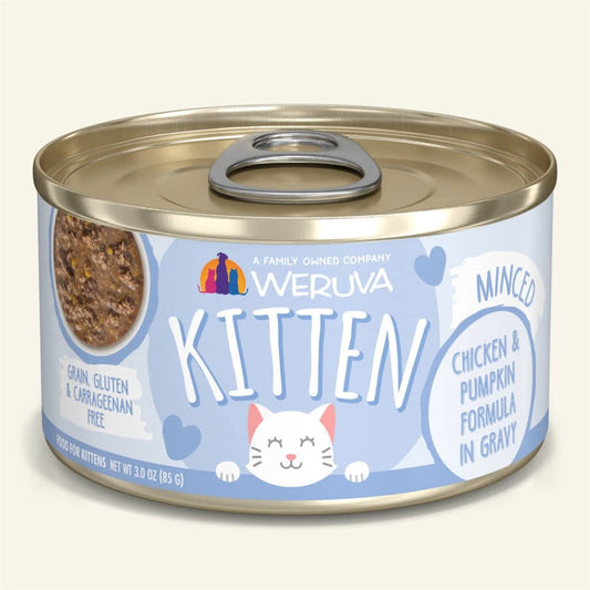 Weruva Kitten Chicken, Tuna & Pumpkin Formula in Gravy 3oz. (Case of 12)