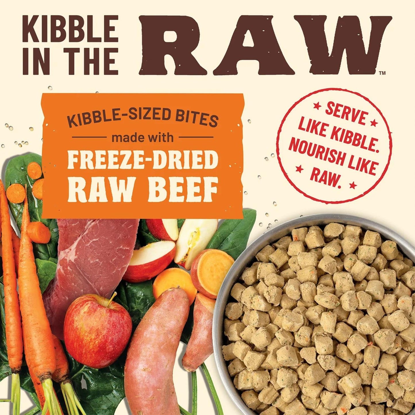 Primal Dog Freeze-Dried Kibble In The Raw Beef 9Lb