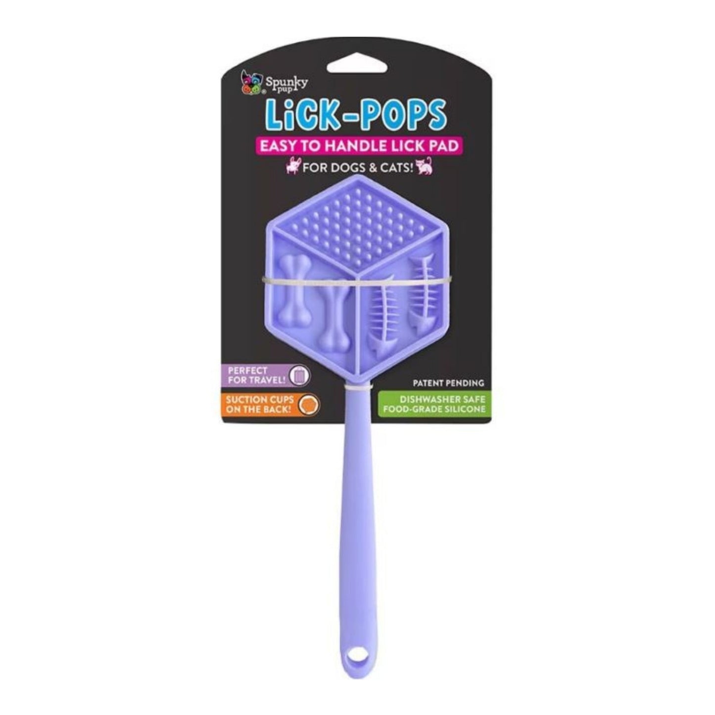 Spunkypup Lick Pops Lick Pad Spatula Hexagon