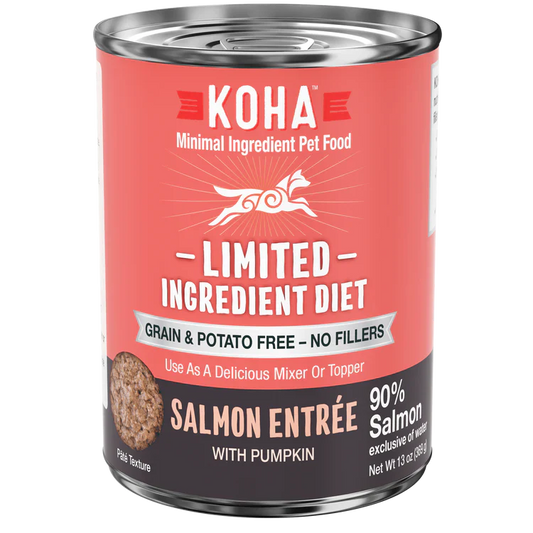 Koha Dog Limited Ingredient Grain Free 90% Salmon 13oz. (Case of 12)