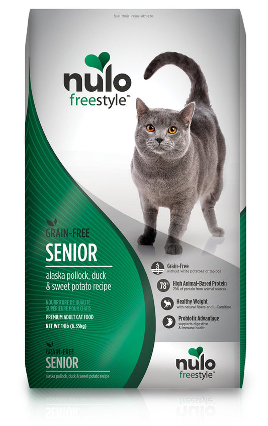 Nulo Freestyle Senior Dry Cat Food Alaska Pollock, Duck & Sweet Potato 1ea/12 lb