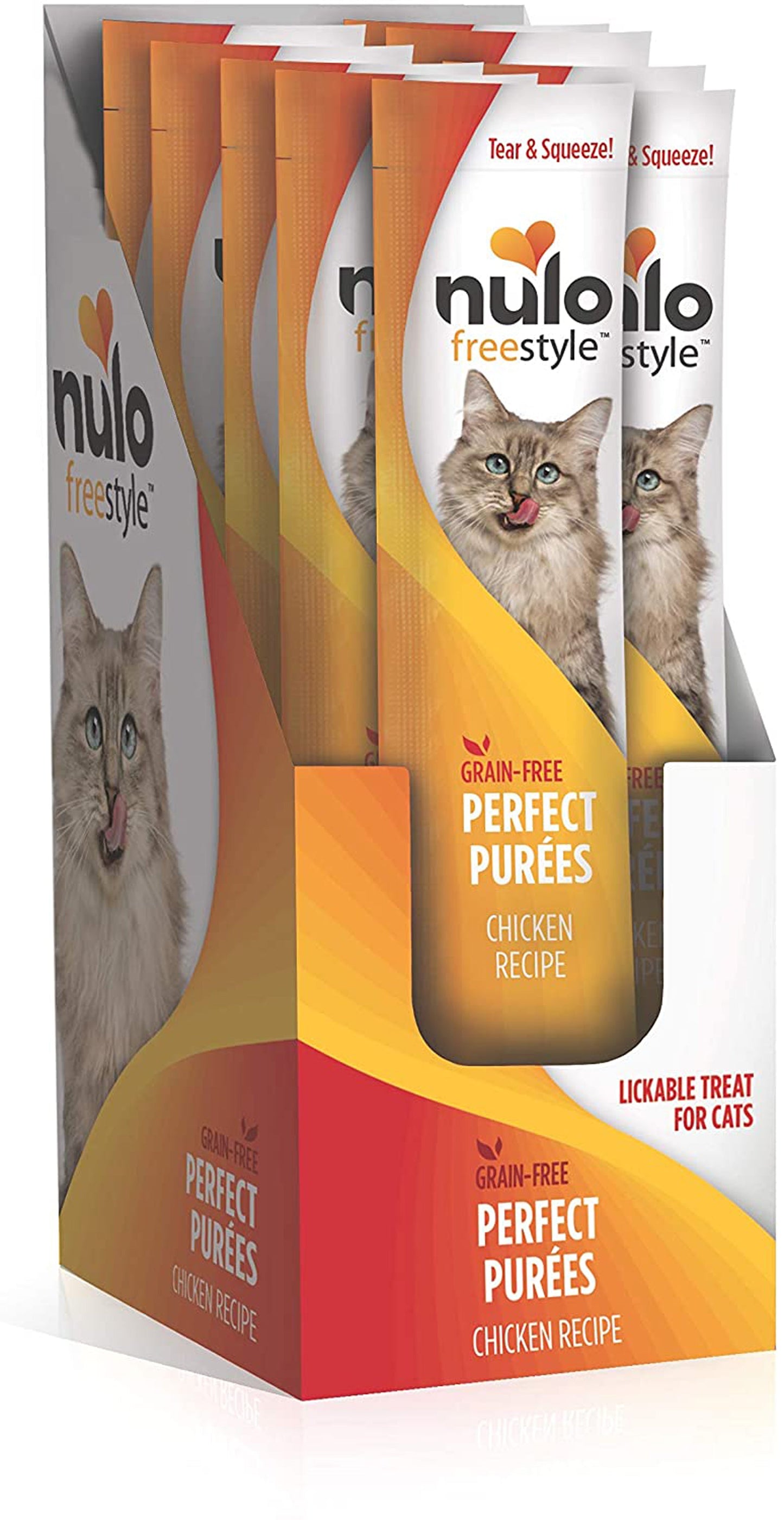 Nulo Freestyle Perfect Purees Grain-Free Cat Food Topper/Treat Chicken 48ea/0.5 oz, 48 pk