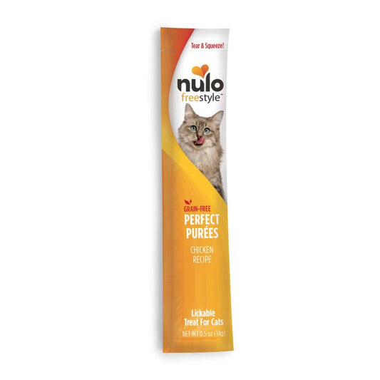 Nulo Freestyle Perfect Purees Grain-Free Cat Food Topper/Treat Chicken 48ea/0.5 oz, 48 pk