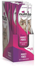 Nulo Freestyle Perfect Purees Grain-Free Cat Food Topper/Treat Beef & Sardine 48ea/0.5 oz, 48 pk